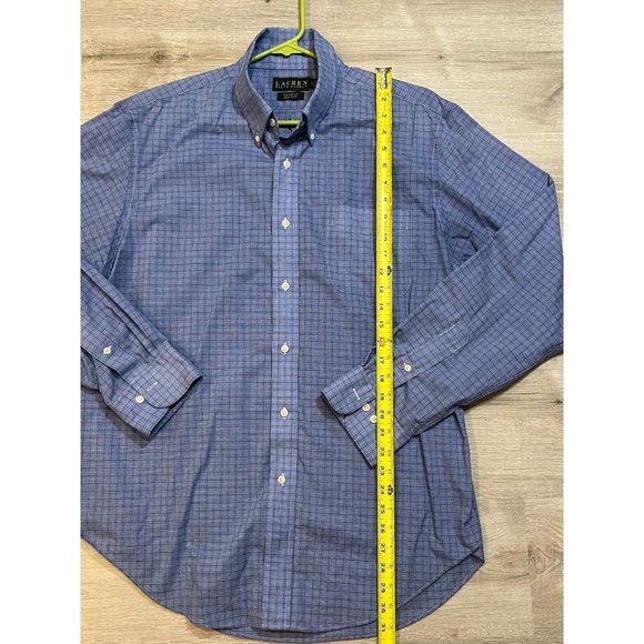 Lauren Ralph Lauren Men’s Button Up Shirt Long Sleeve Blue Classic Fit 17 36/37 - Picture 2 of 6